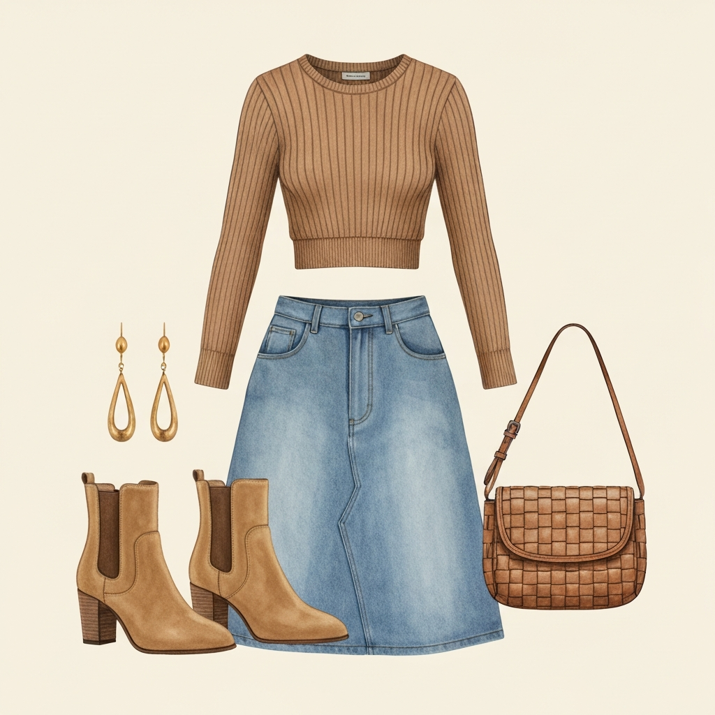 Weekend Brunch look — editorial illustration